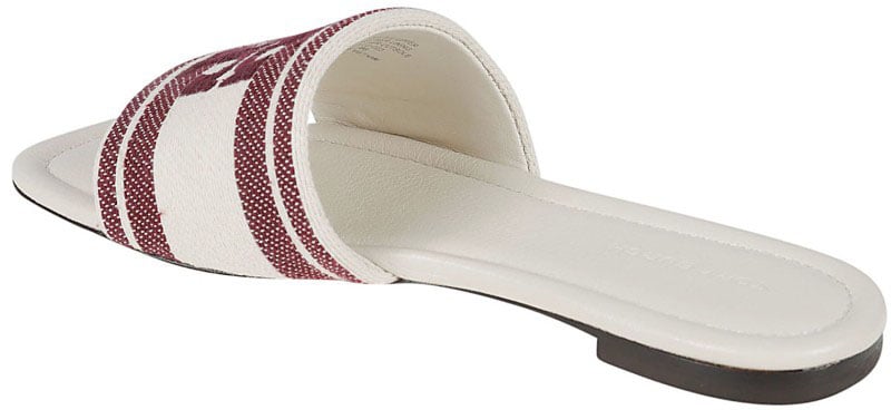Tory Burch Open-Toe Sandals With Striped Logo Strap Wit