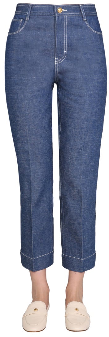 Tory Burch WIDE LEG JEANS Blauw