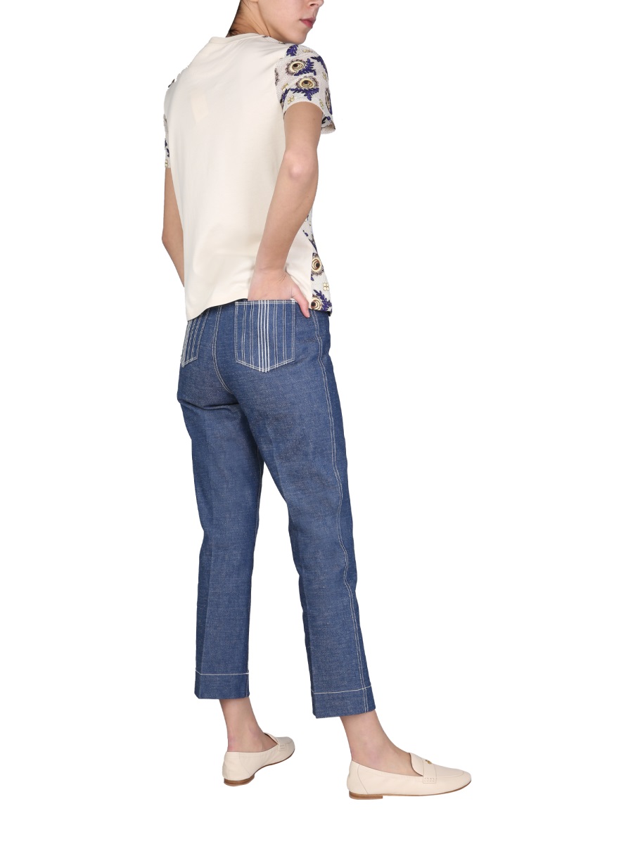 Tory Burch WIDE LEG JEANS Blauw