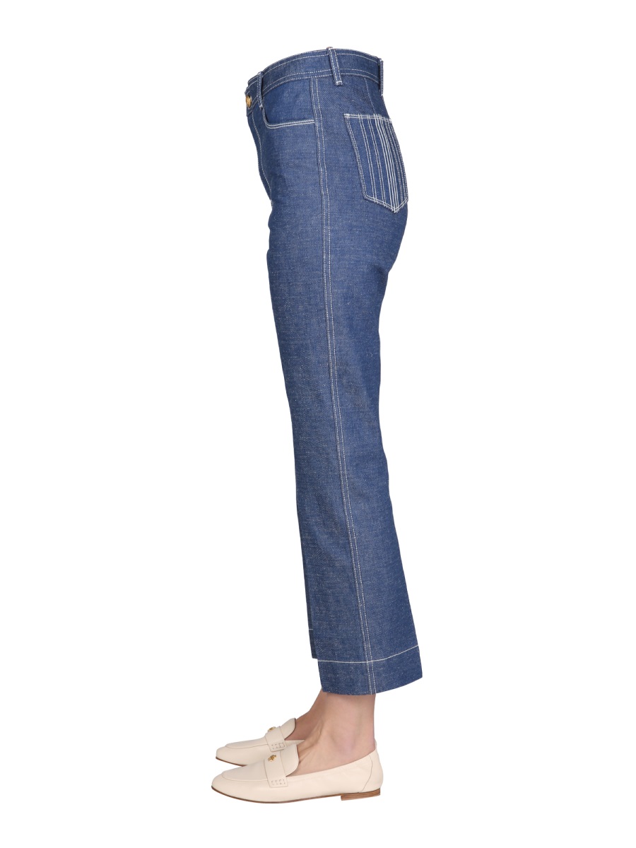 Tory Burch WIDE LEG JEANS Blauw