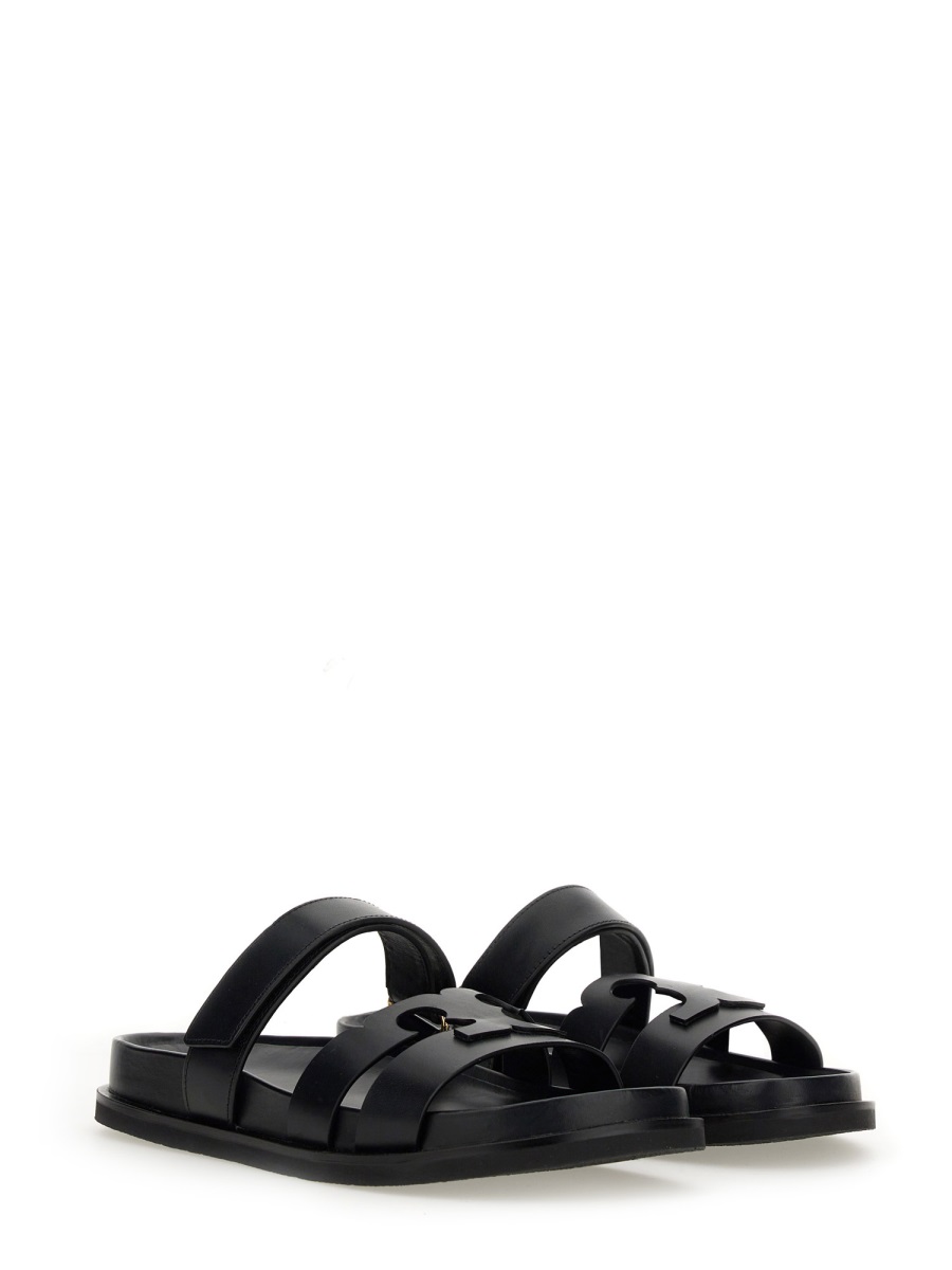 Tory Burch LEATHER SANDAL Zwart