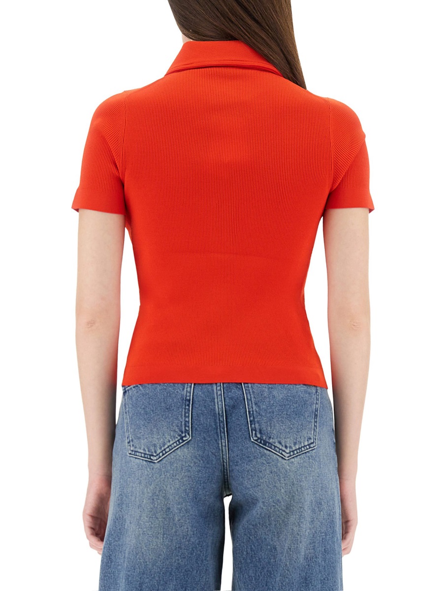 Tory Burch VISCOSE POLO SHIRT Rood