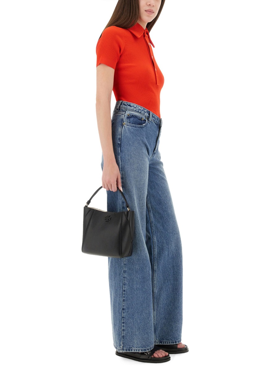 Tory Burch VISCOSE POLO SHIRT Rood