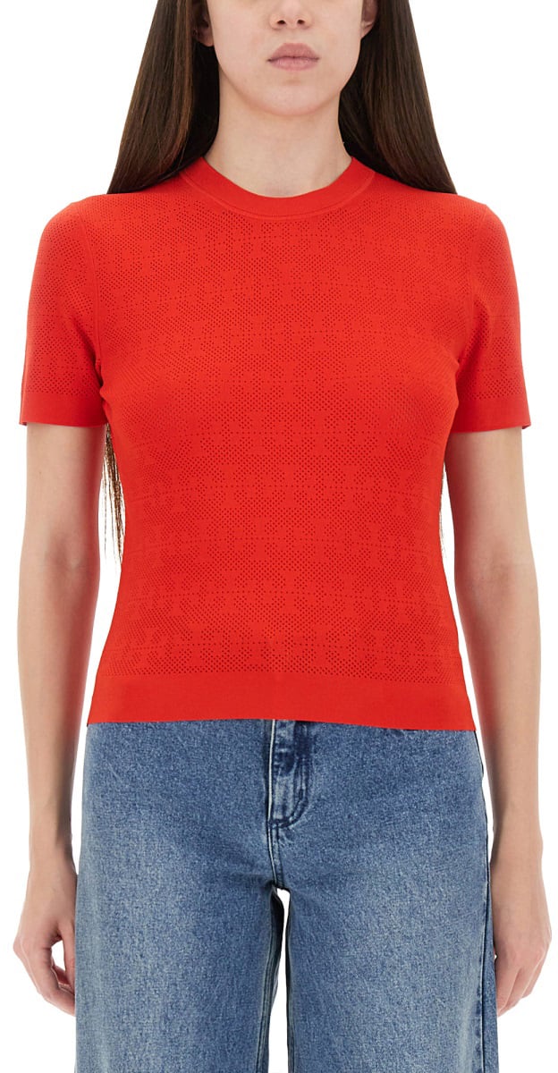 Tory Burch JACQUARD T MONOGRAM JERSEY Rood