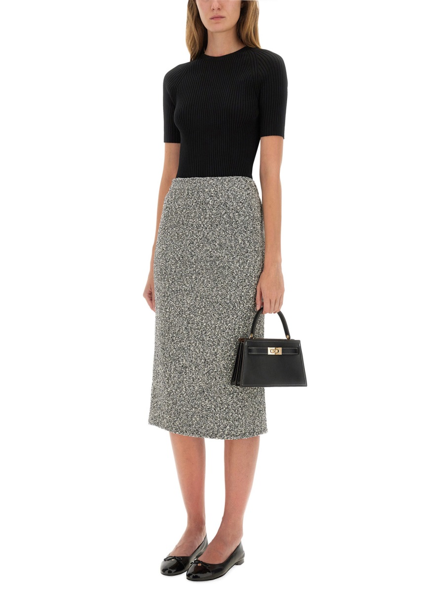 Tory Burch RIBBED COTTON PULLOVER Zwart