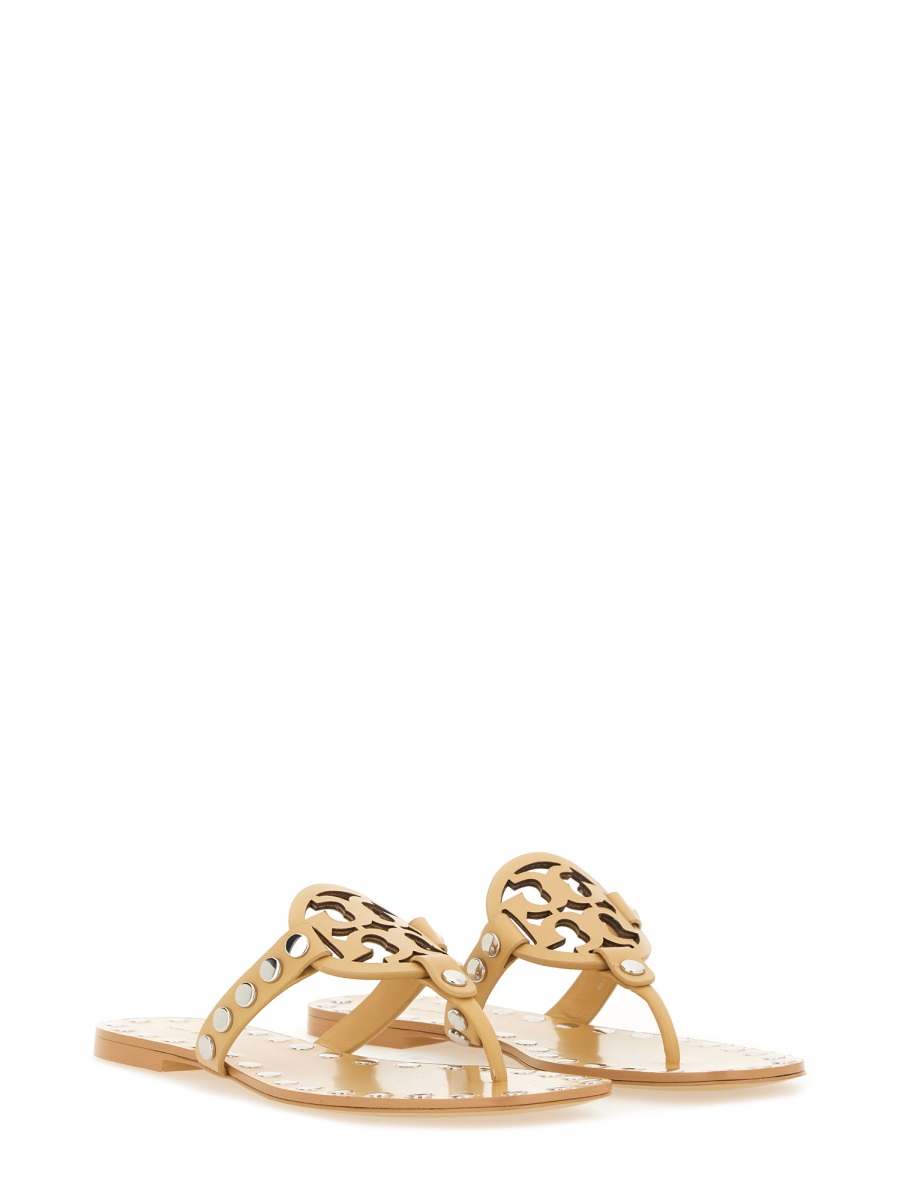 Tory Burch STUDDED "MILLER" SANDAL Beige