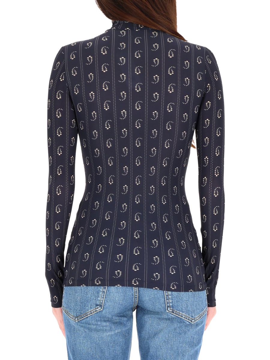 Tory Burch SHIRT WITH PRINT Blauw