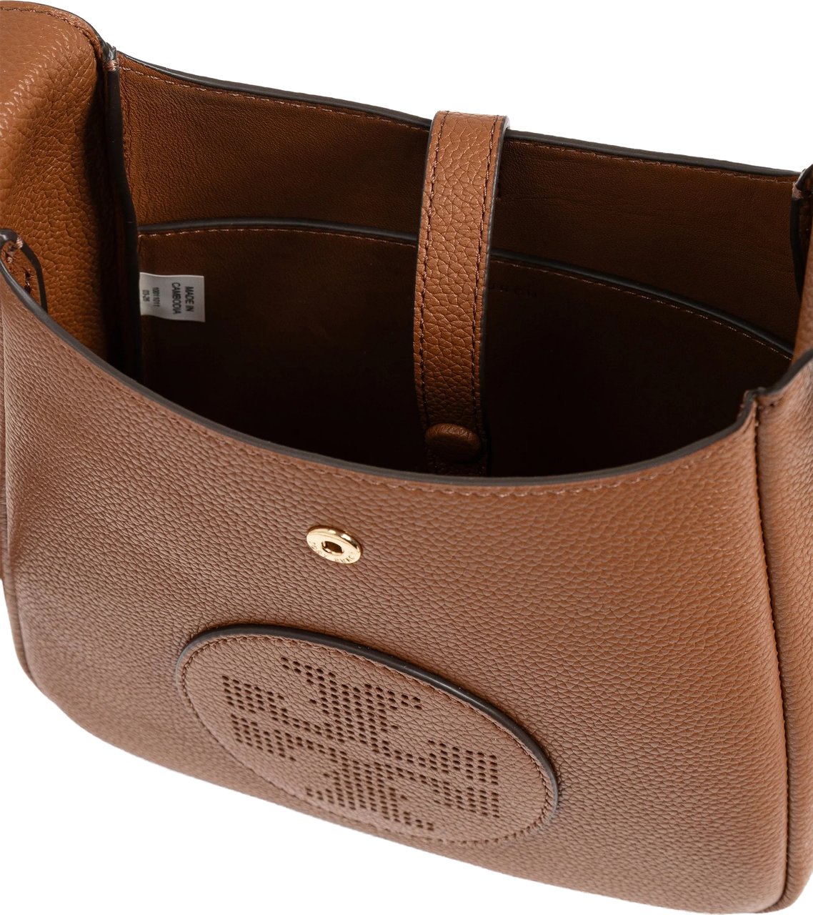 Tory Burch Brown Miller Pebbled Leather Crossbody Bag Bruin