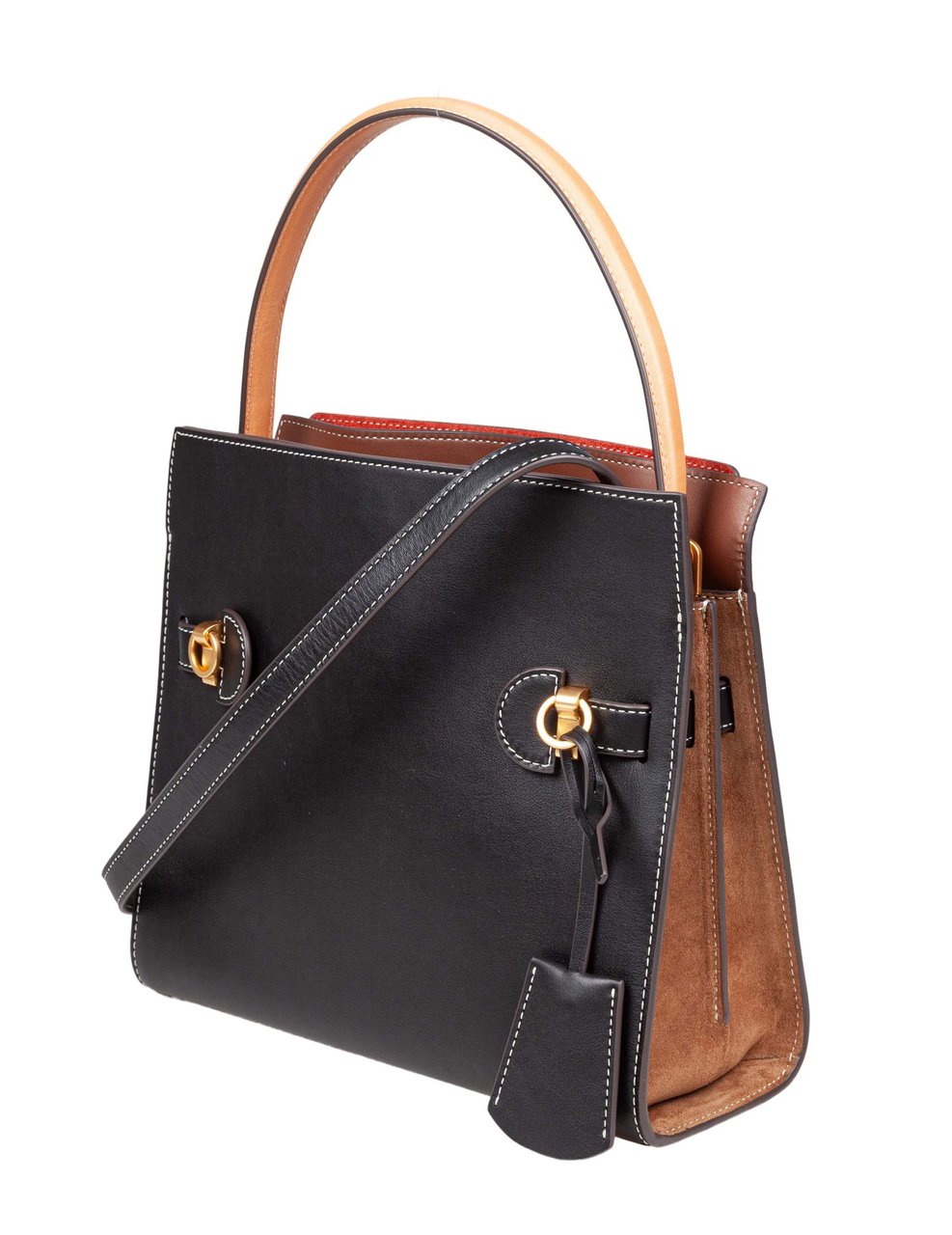 Tory Burch Tory burch lee radziwill small leather bag in black Zwart