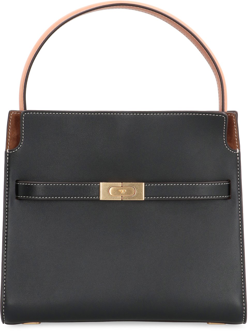 Tory Burch Double Lee Radziwill Leather handbag Zwart