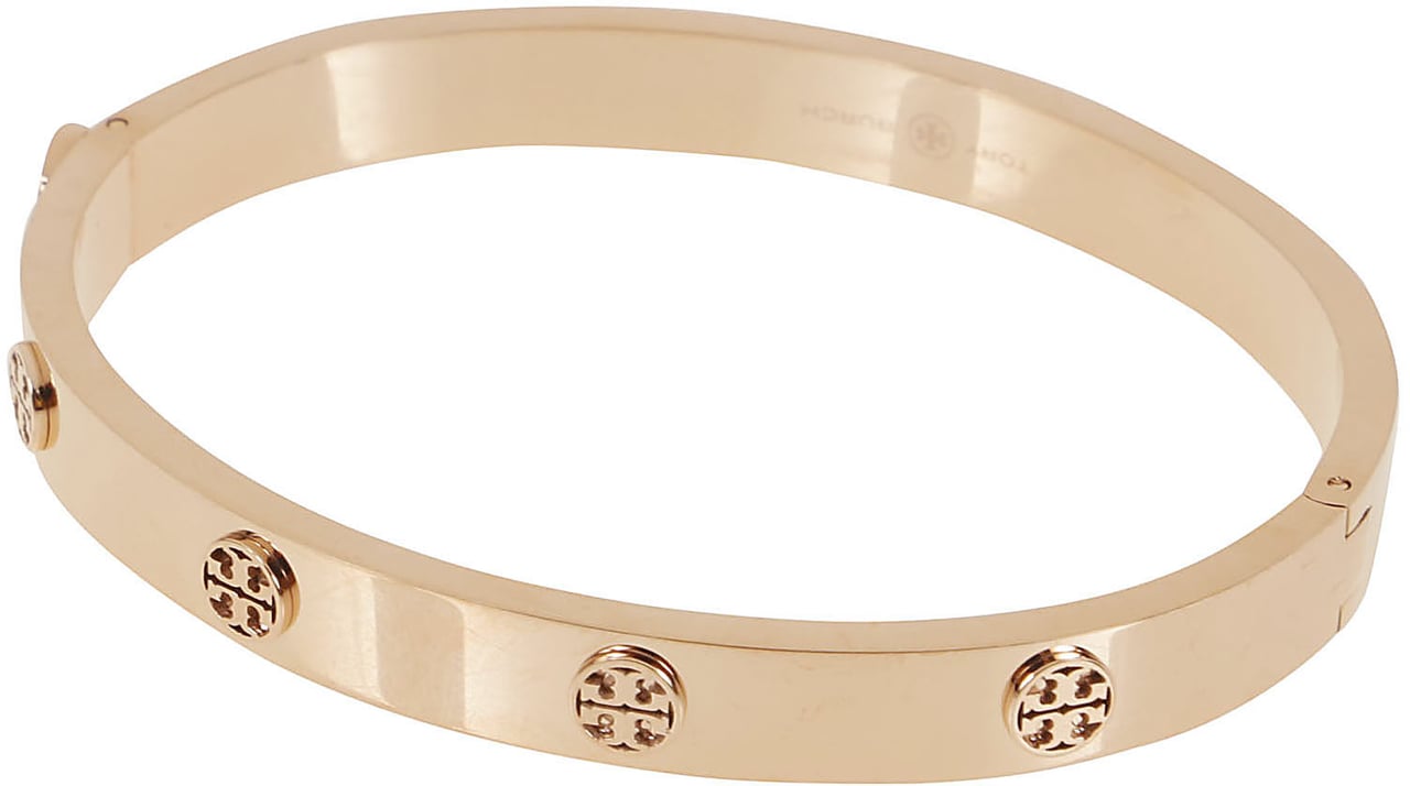 TORY BURCH Miller Stud Hinge Bracelet Zilver