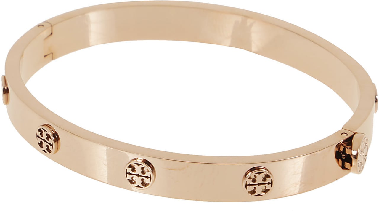 TORY BURCH Miller Stud Hinge Bracelet Zilver