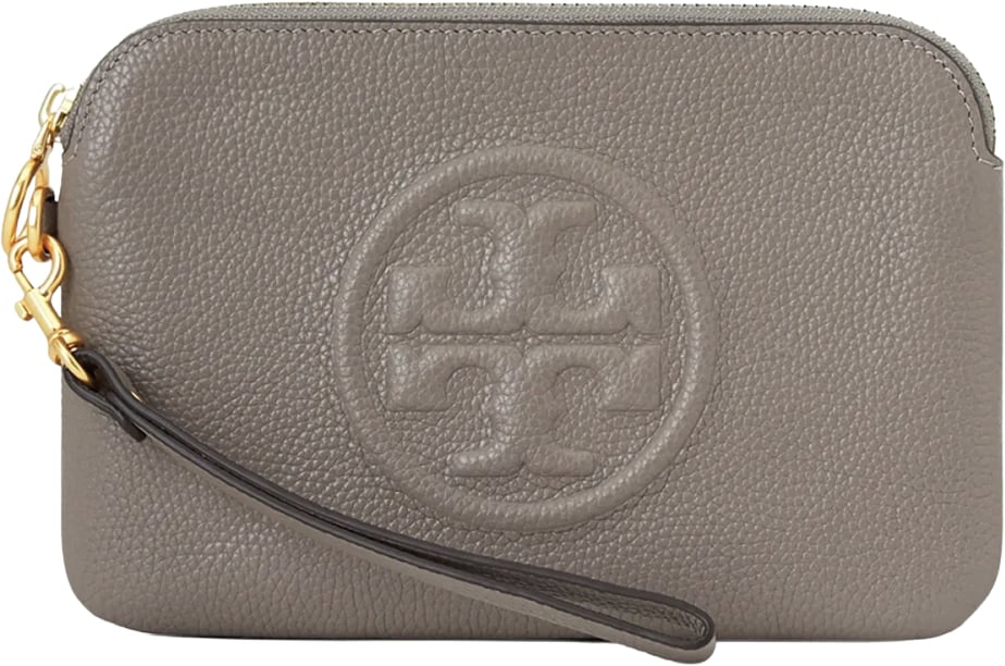Tory Burch Perry Bombe Wristlet Clutch Grijs