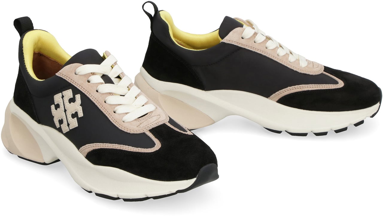Tory Burch Good Luck leather sneakers Zwart