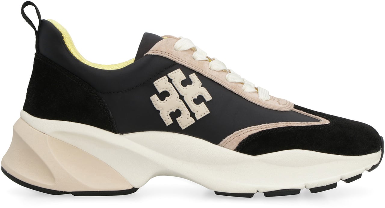 Tory Burch Good Luck leather sneakers Zwart