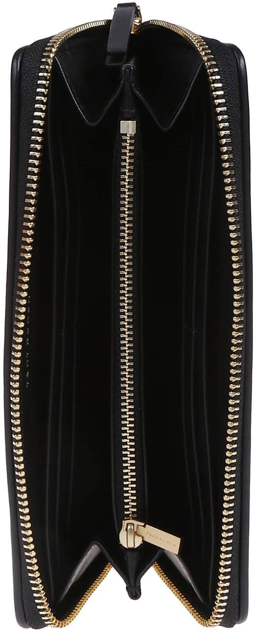 Tory Burch Kira Chevron Zip Continental Wallet Black Zwart