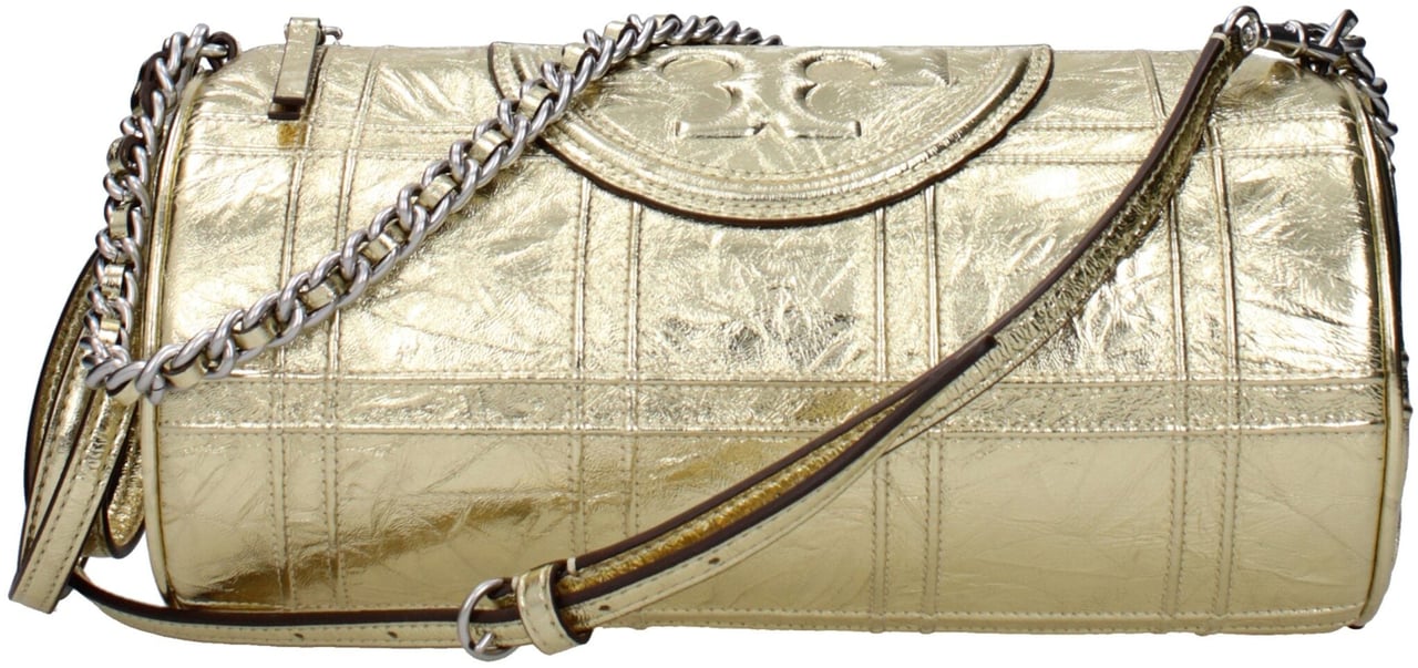 Tory Burch Tory Burch Gold Leather Shoulder Bag Goud