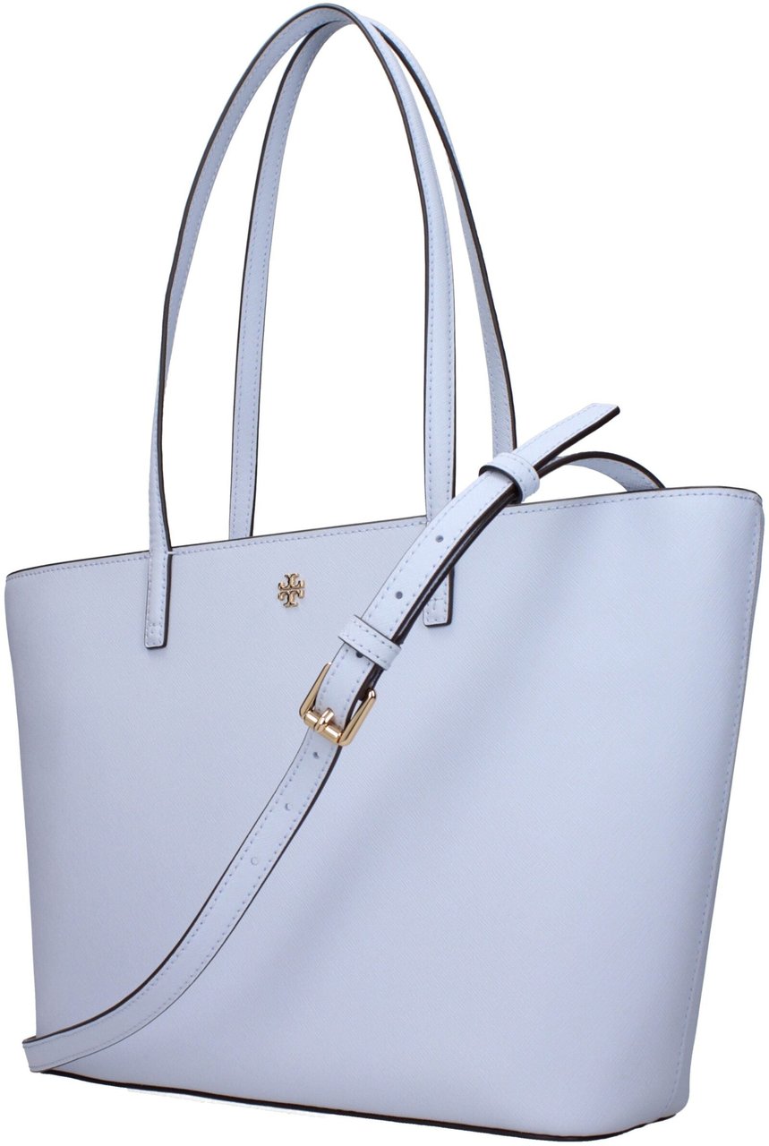 Tory Burch Tory Burch Light Blue Leather Shoulder Bag Blauw