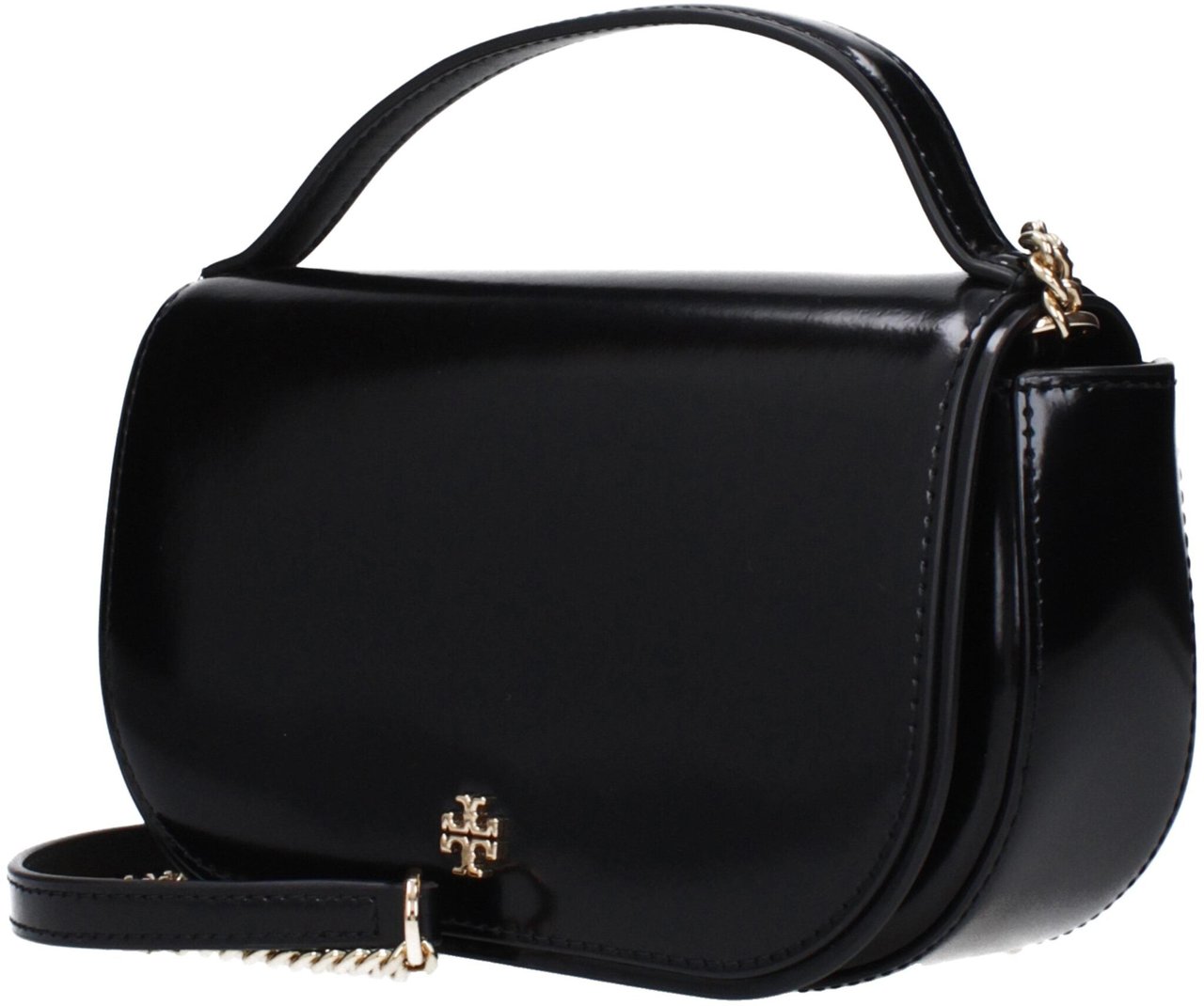 Tory Burch Tory Burch Black Leather Handbag Zwart