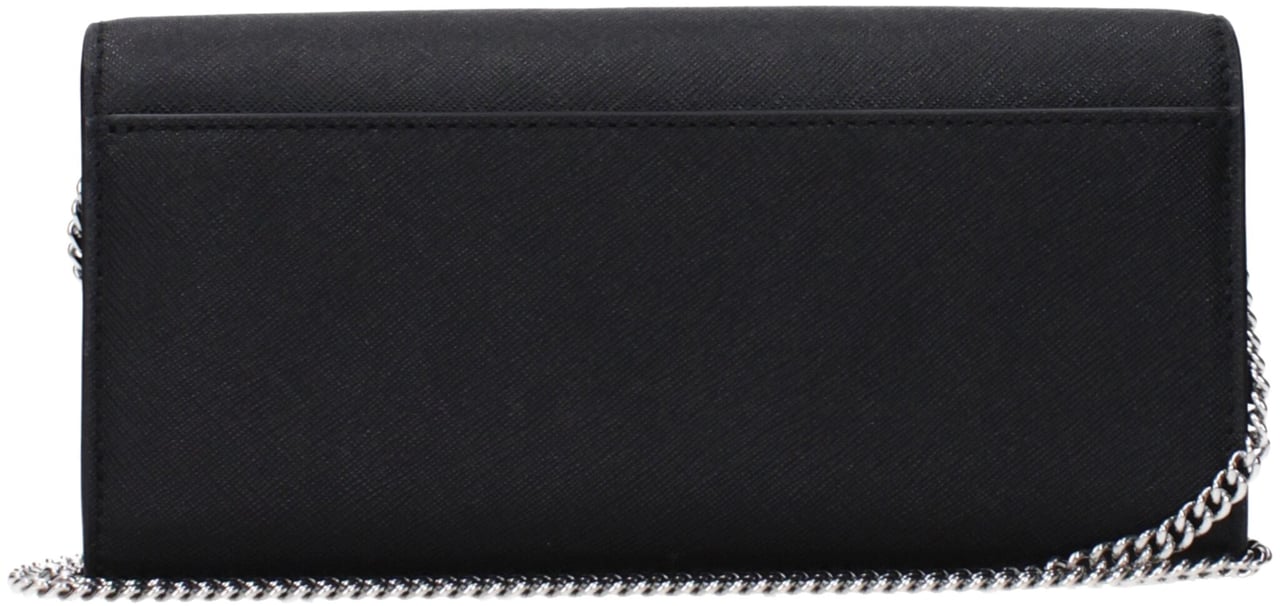 Tory Burch Tory Burch Black Leather Clutch Bag Zwart