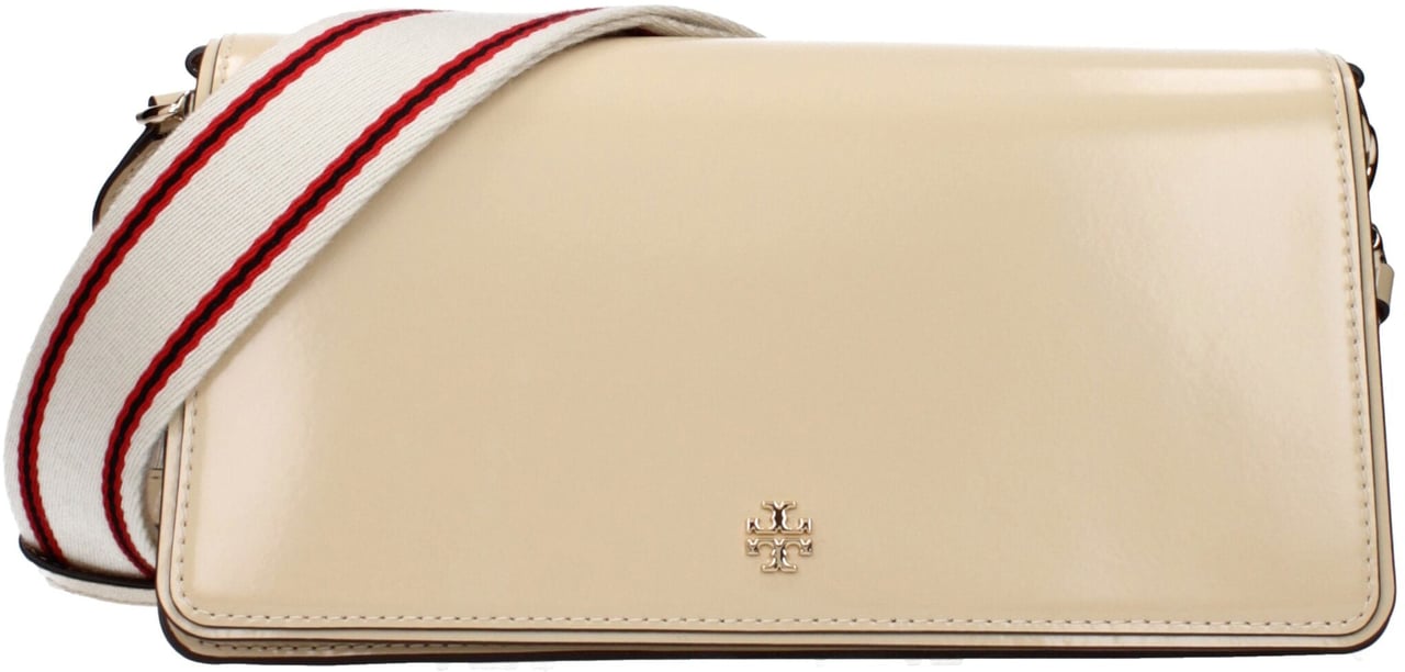 Tory Burch Tory Burch Beige Leather Crossbody Bag Beige