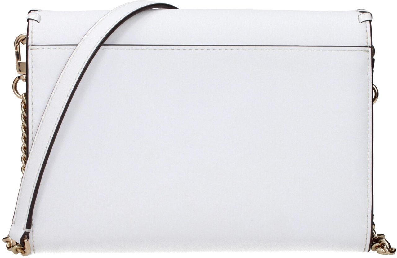 Tory Burch Tory Burch White Leather Clutch Bag Zwart