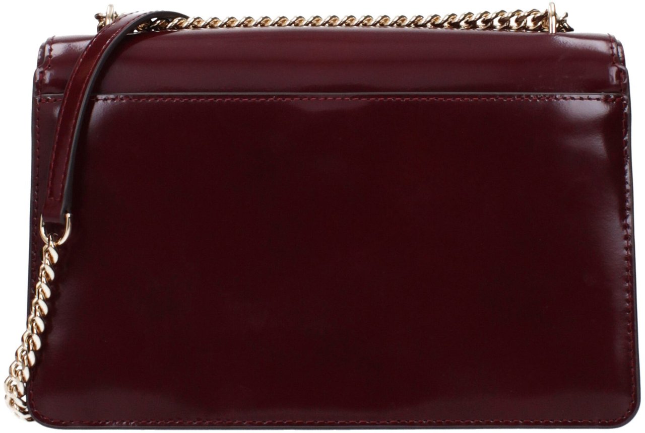 Tory Burch Tory Burch Red Leather Crossbody Bag Oranje