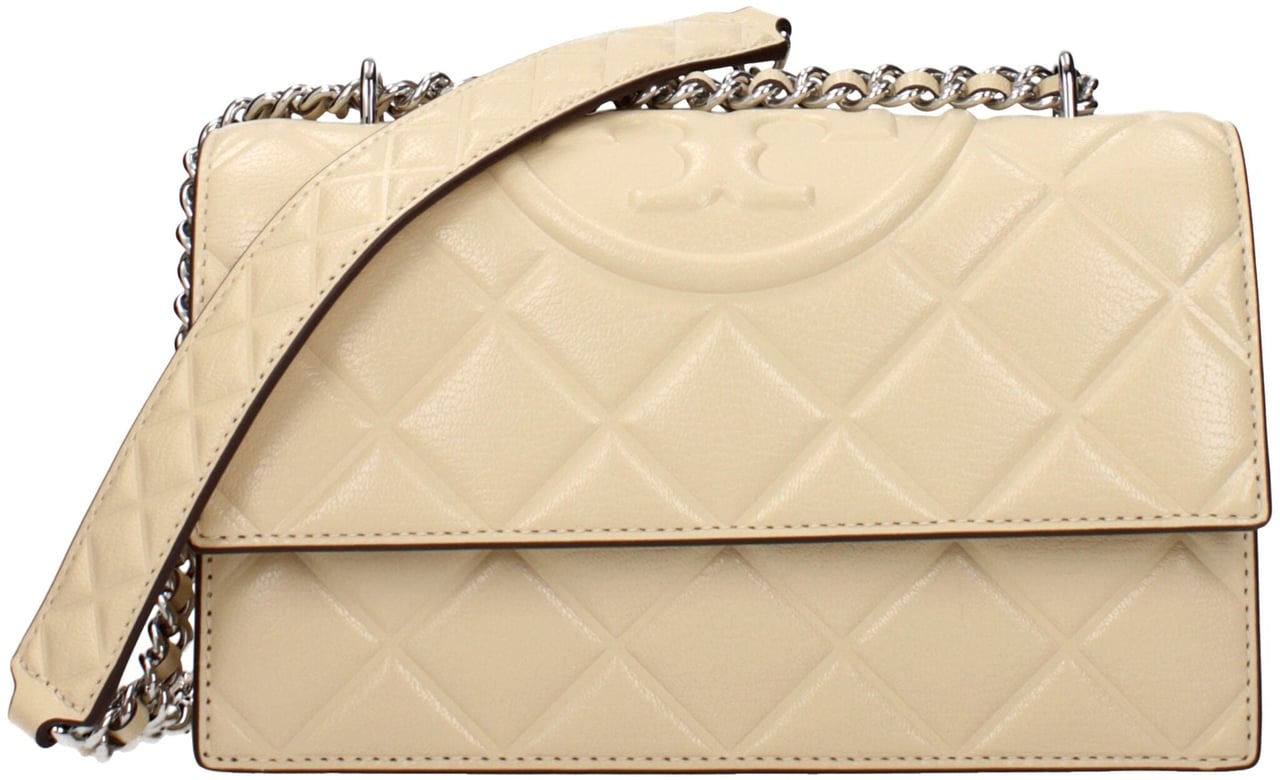 Tory Burch Tory Burch Beige Leather Crossbody Bag Beige