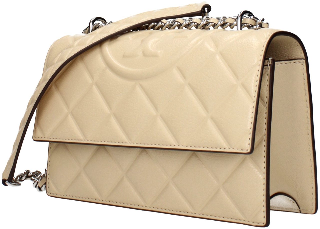 Tory Burch Tory Burch Beige Leather Crossbody Bag Beige