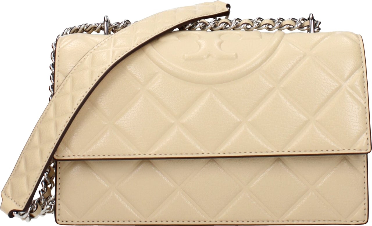 Tory Burch Beige Leather Crossbody Bag Beige
