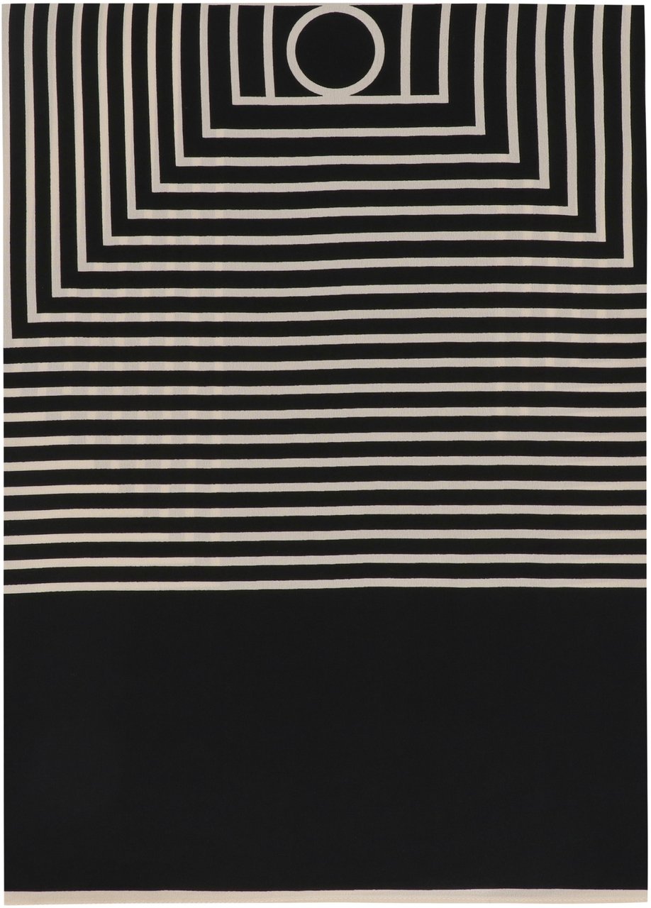 Toteme Printed silk scarf Zwart