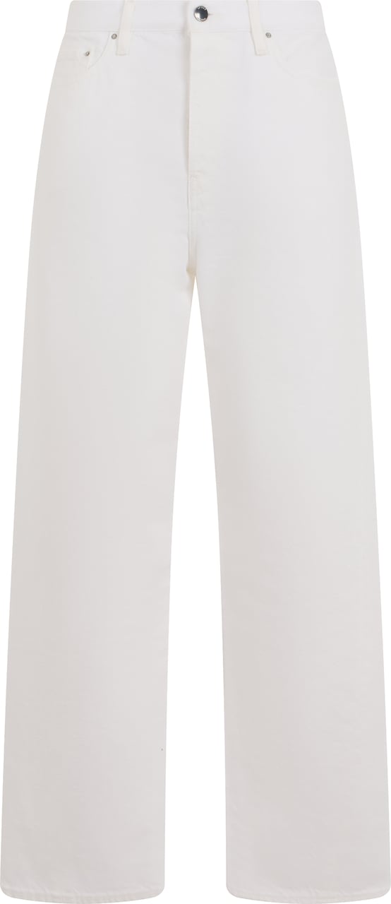 Toteme Straight jeans in cotton denim Wit