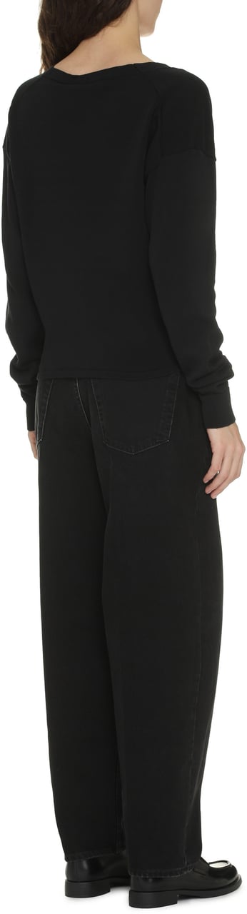 Toteme Wide-leg jeans Zwart