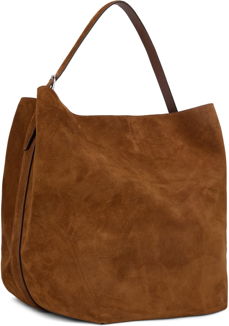Toteme Large suede bag Neutraal