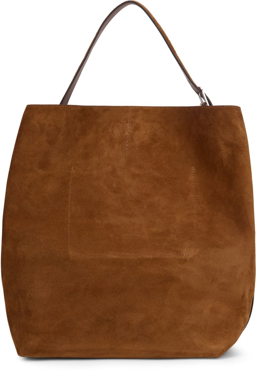 Toteme Large suede bag Neutraal