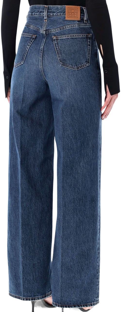 Toteme Wide Leg Denim Blu Blauw