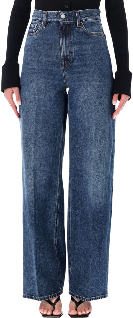 Toteme Wide Leg Denim Blu Blauw