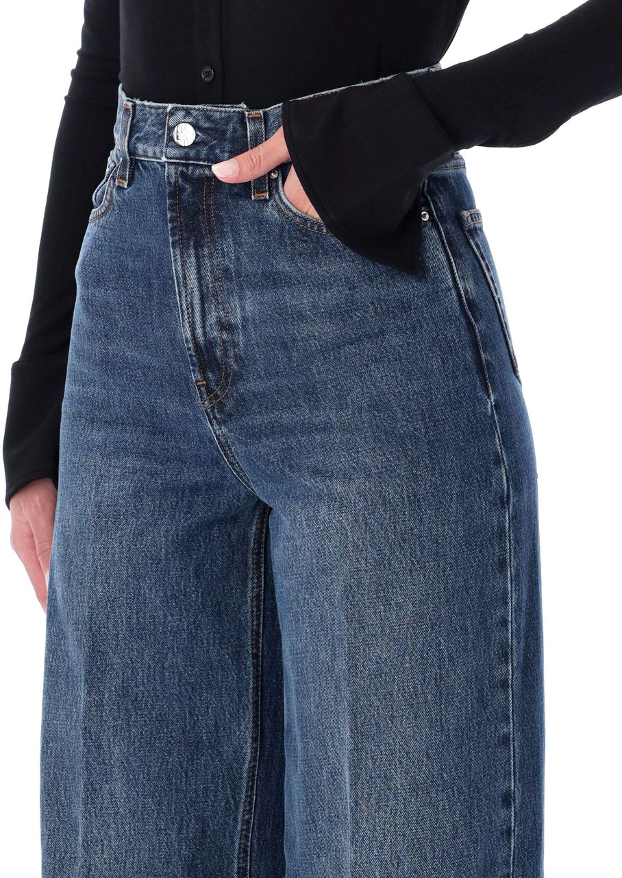 Toteme Wide Leg Denim Blu Blauw