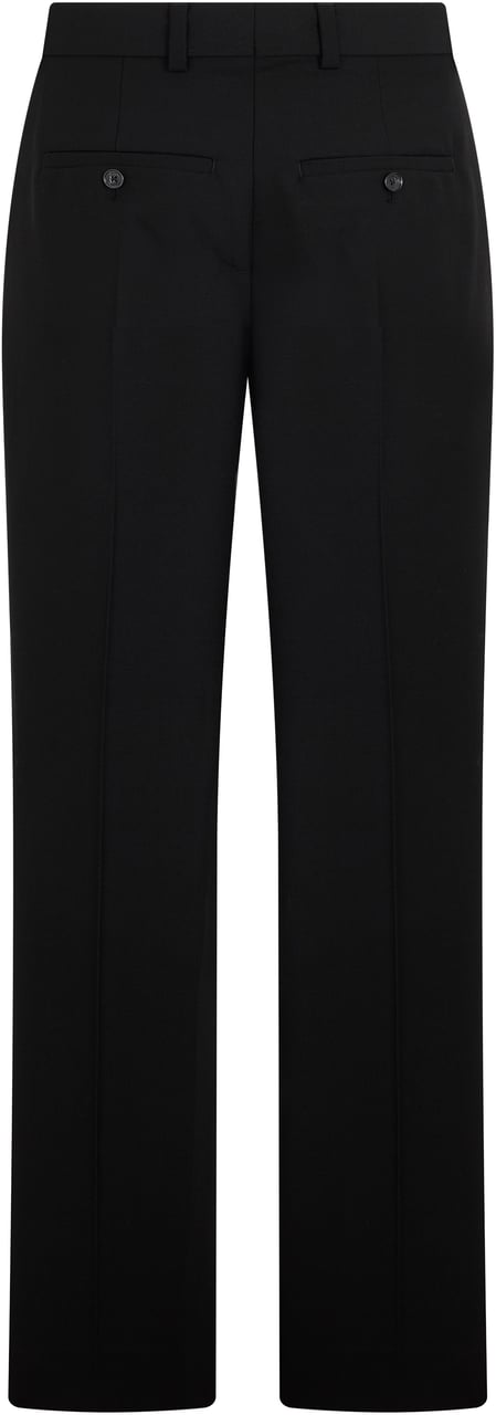 Toteme Straight pants in wool blend Zwart