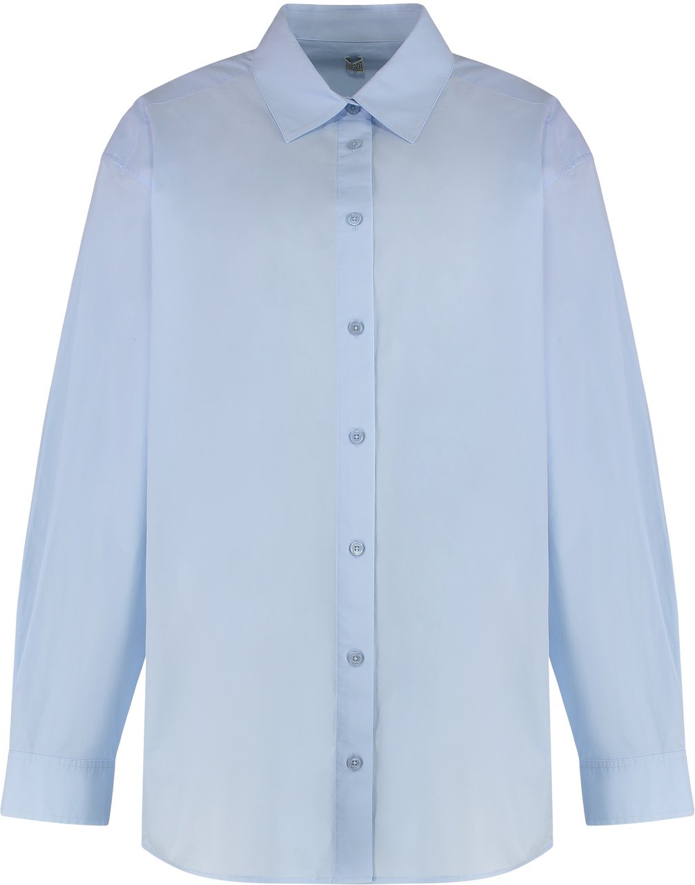 Toteme Long sleeve cotton shirt Lichtblauw