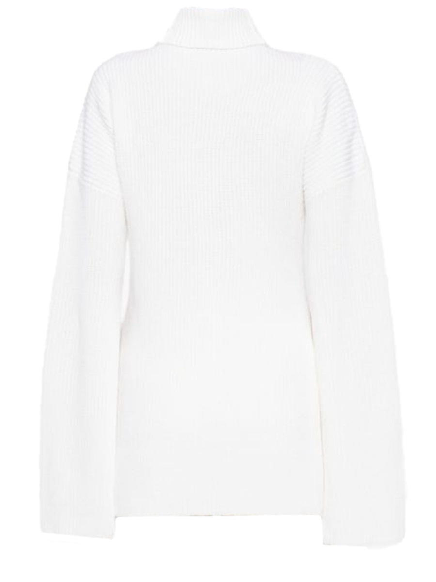 Toteme Wool High Turtleneck Sweater Wit