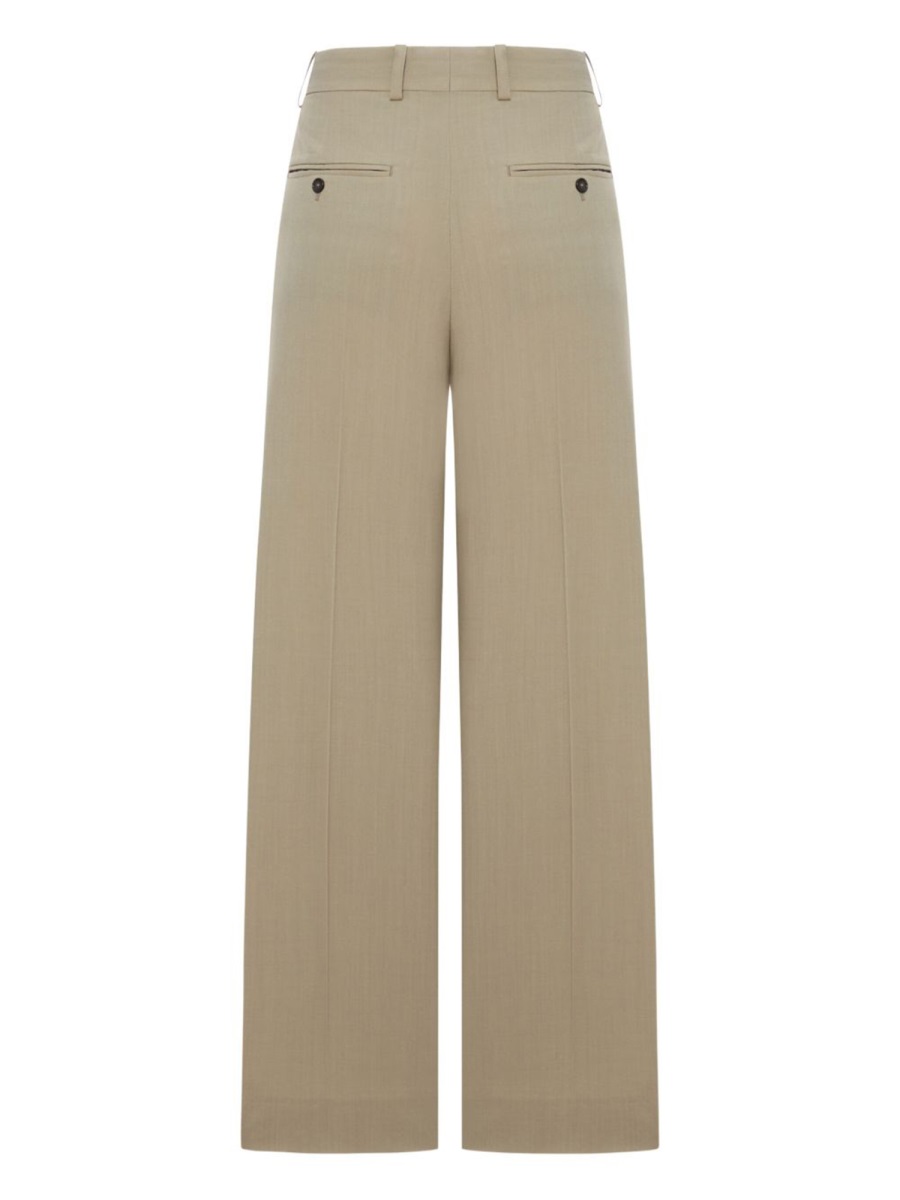 Toteme Neutrals Wide-Leg Wool-Blend Formal Pants Roze