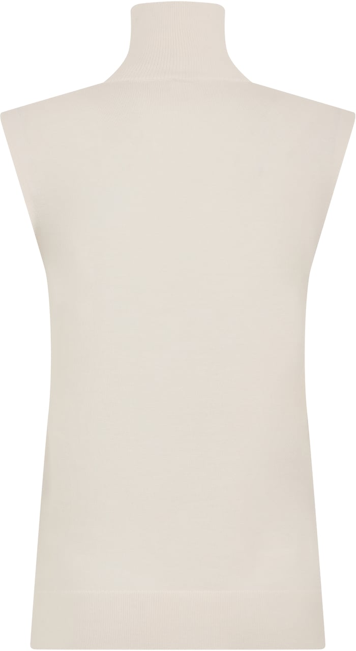 Toteme High collar sleeveless sweater Wit