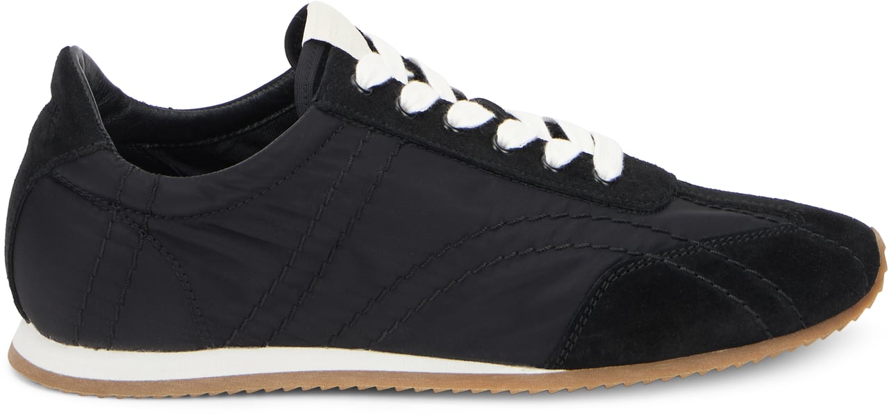 Toteme Sneakers made of recycled nylon and suede Zwart