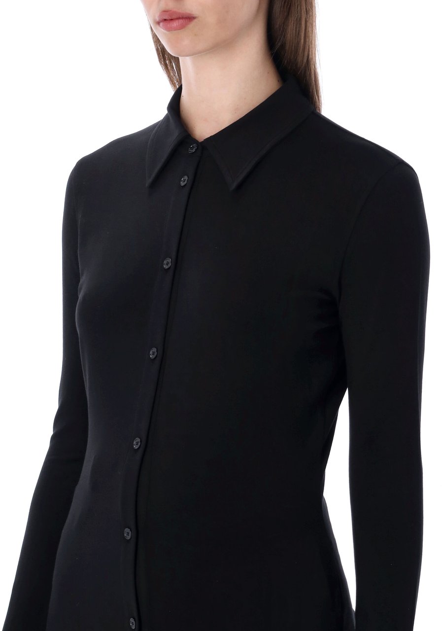 Toteme Fitted Jersey Shirt Nero Zwart