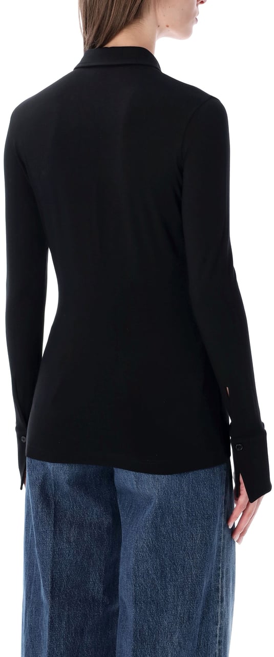 Toteme Fitted Jersey Shirt Nero Zwart