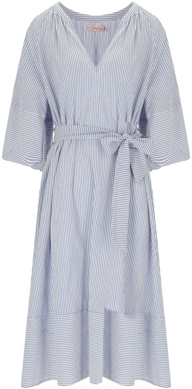 TRAFFIC PEOPLE GLEE LIGHT BLUE MIDI DRESS Lichtblauw