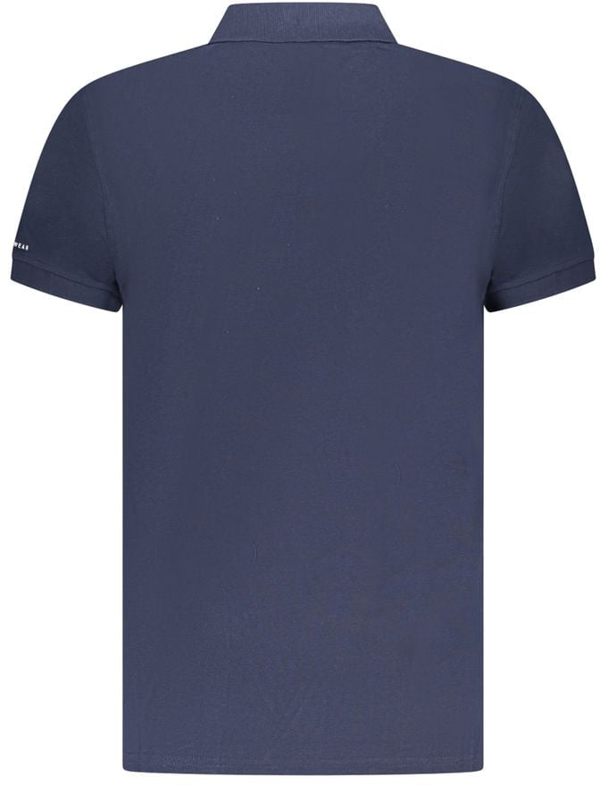 Trussardi Blu Cotton Men Polo Blauw