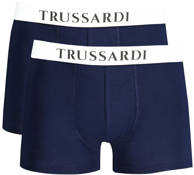 Trussardi Blu Cotton Men Underwear Blauw