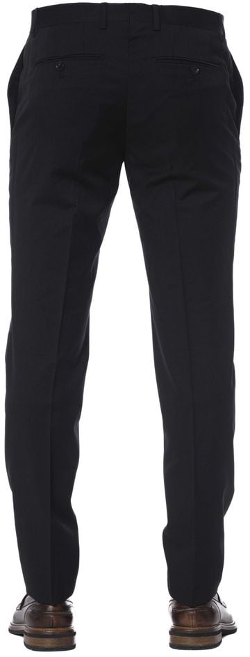 Trussardi Black Virgin Wool Men Pant Zwart